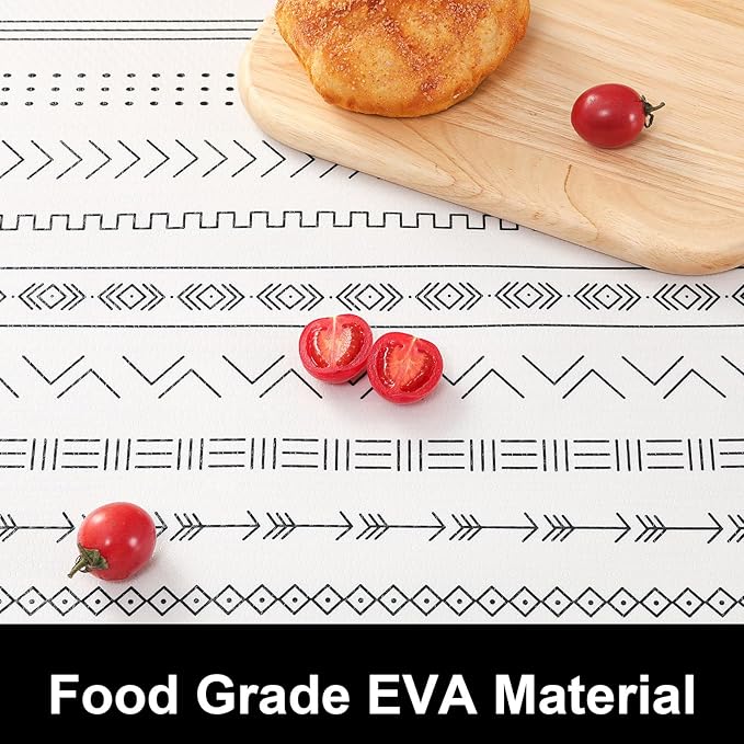 Cooyes Shelf Liner Drawer Liners, Shelf Liners for Kitchen Cabinets, Non Adhesive Cabinet Liner, EVA Waterproof Non-Slip Refrigerator Liners for Kitchen, Drawer（17.5" W x 360" L）