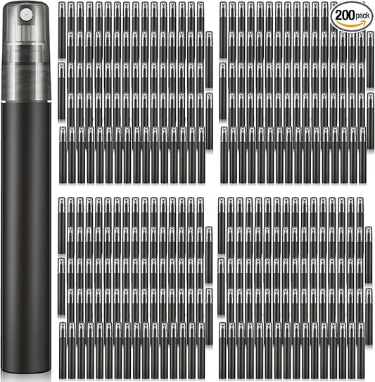 Remerry 200 Pcs 10 ml Mini Spray Bottles Perfume Spray Bottles Plastic Travel Refillable for Women Small Fine Mist Sprayers Portable Frosted Perfume Sprayers Empty Atomizer for Essential Oil