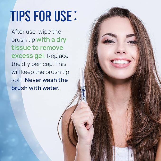 Teeth Whitening Pen Gel Kit: 35% Carbamide Peroxide Gel for Stain Removal - No Sensitivity with Remineralizing Pen for a Brighter Whiter Smile Mint (5 Pack)