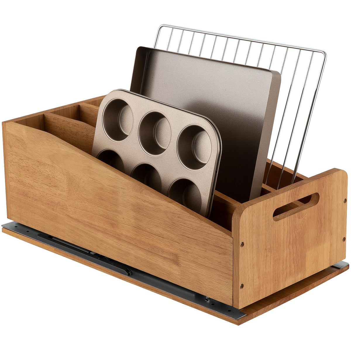 DINDON Pull Out Cabinet Organizer for Pans, Cookie Sheet - Image 1