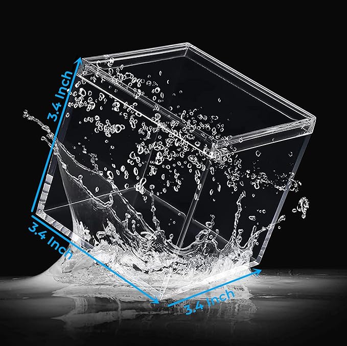KissYou Acrylic Box 8 Pieces Clear Display Box with Lid Multi-Purpose Square Cube Jewelry Storage Contanier Party Christmas Candy Box