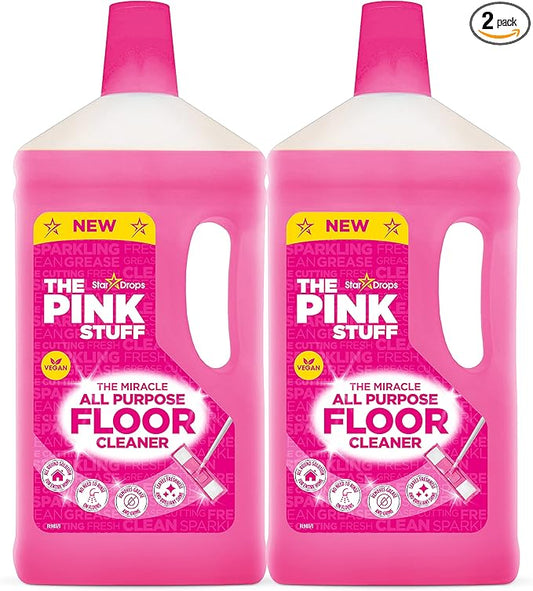 Stardrops - The Pink Stuff - The Miracle All Purpose Floor Cleaner - Pack of 2, 67.6 Fl Oz (82375)