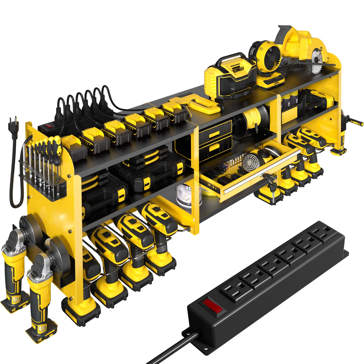 KSVO Large Power Tool Organizer Wall Mount with Locking - Image 1