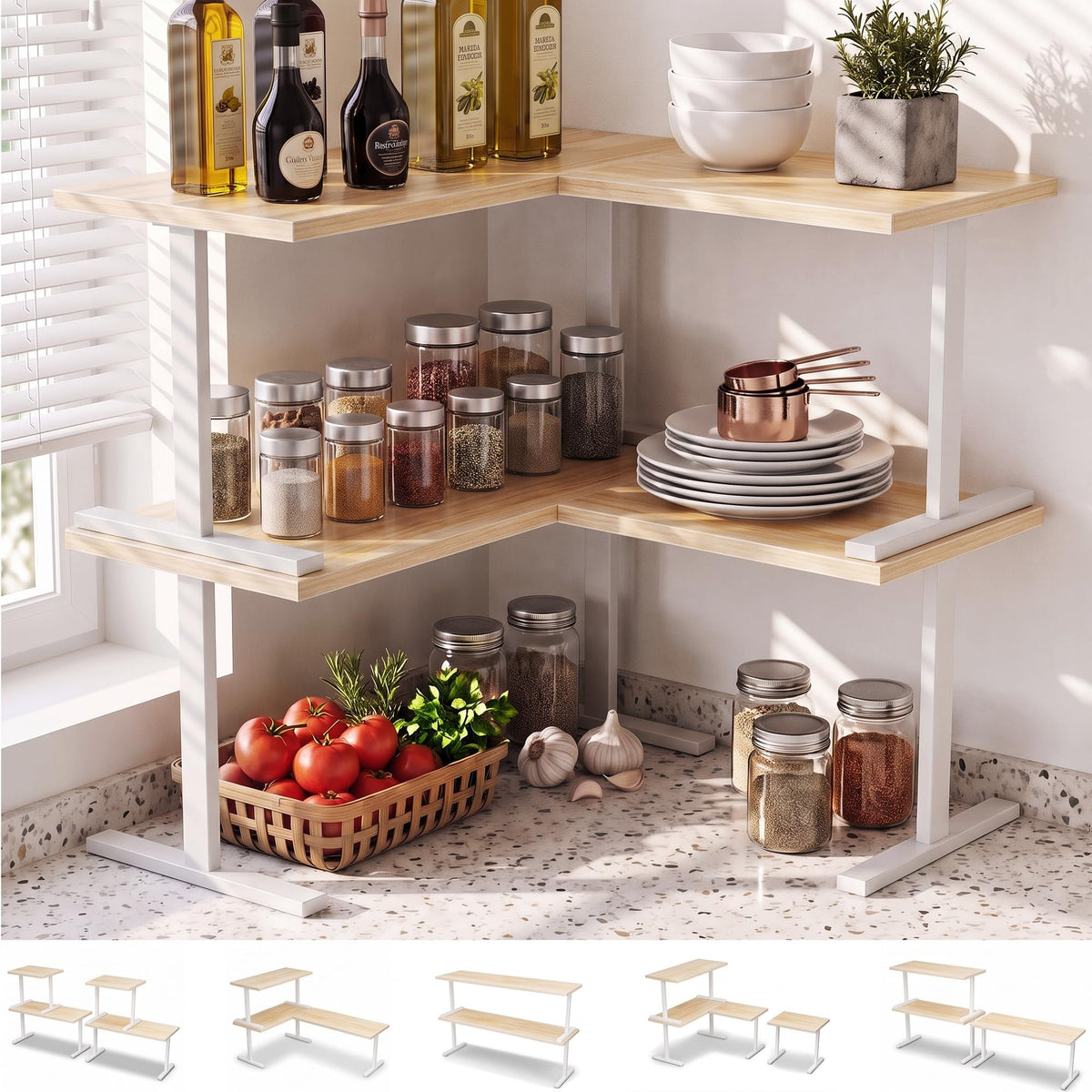 Golener Countertop Shelf, Kitchen Counter Organizer - Image 1