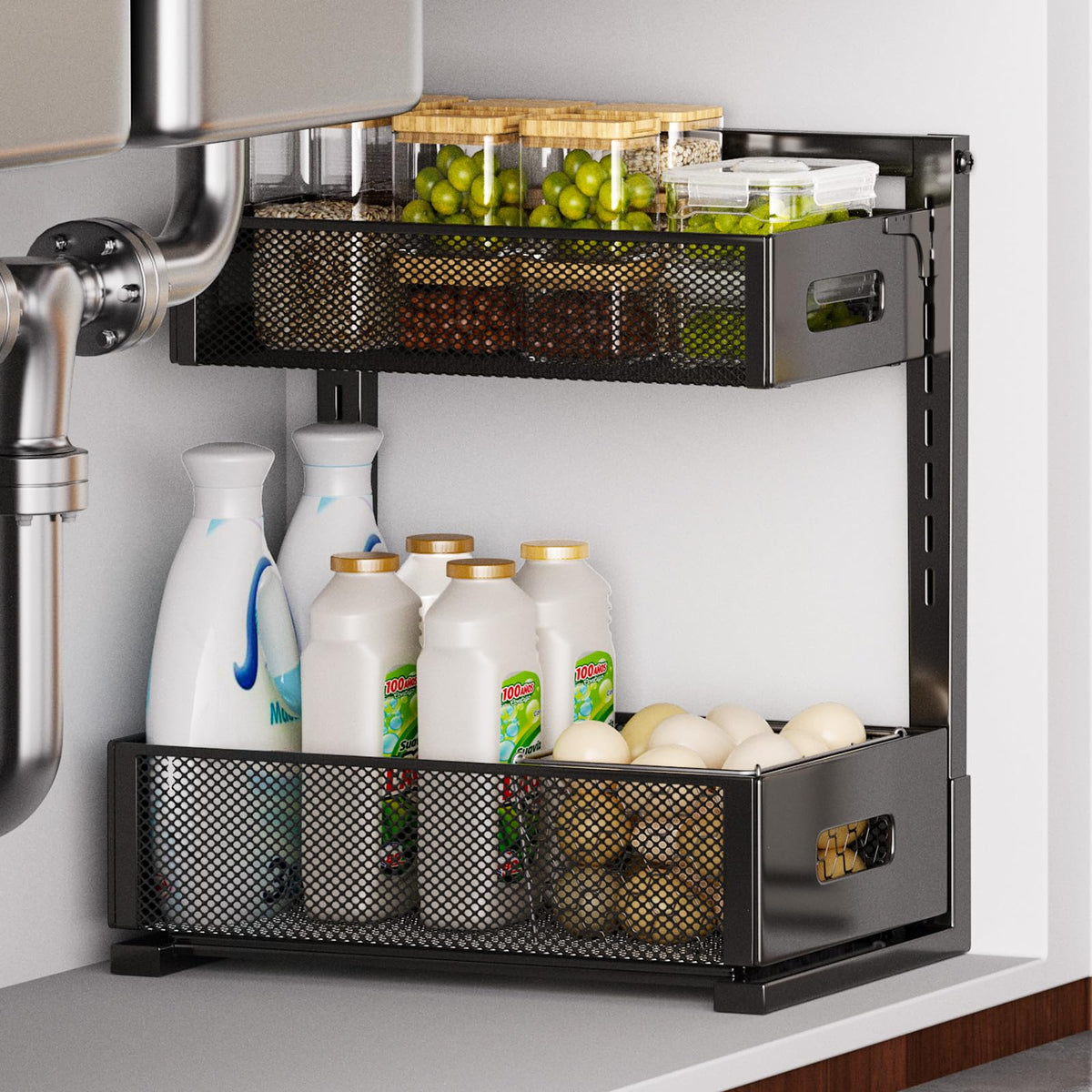 Under Sink Organizer for Bathroom & Kitchen, Under Cabinet - Image 1