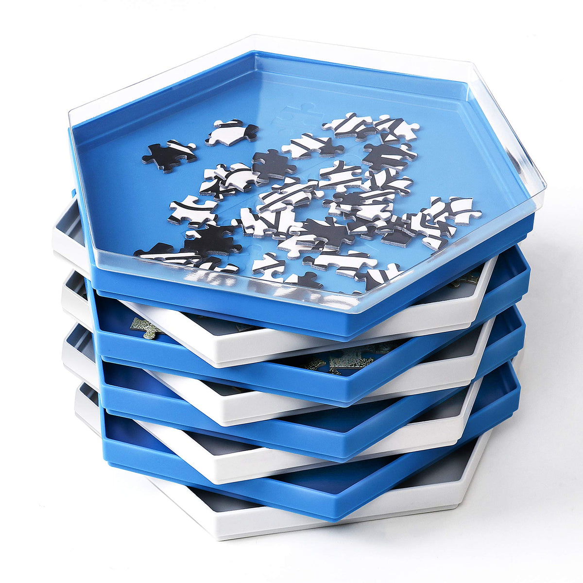 Becko US 8 Puzzle Sorting Trays with Clear Lid, Puzzle - Image 1