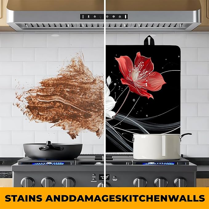 Stove Top Cover for Home Decoration Kitchen Pad Washable Cooktop Covers Countertop Stove Protector Mat for Home Kitchen Cooktops (safflower, 28"x20")