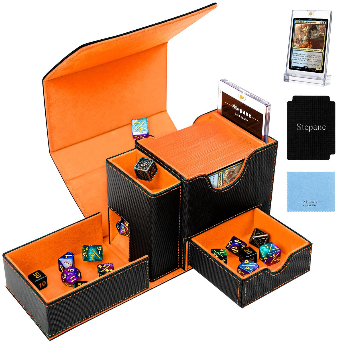 MTG Deck Box for Commander Display with Dice Tower, Fits - Image 1