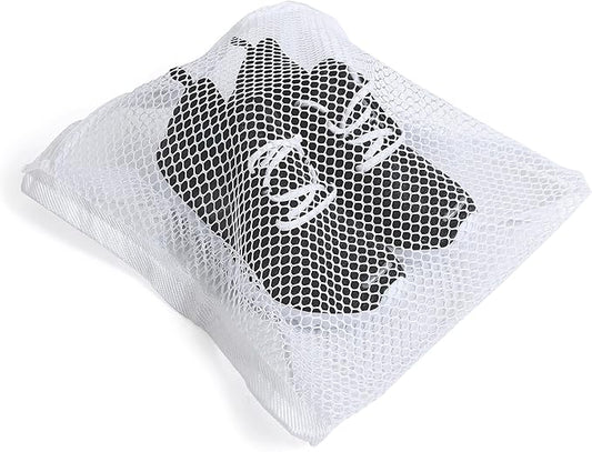 Smart Design Sneaker Dryer & Wash Bag w/ Elastic Straps - Durable Fabric - for Shoes, Clothing, & Laundry - Home Organization (15.5 x 15.5 Inch) [White]