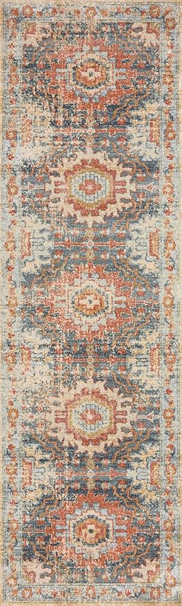 Loloi Jocelyn Collection JOC-03 Mist/Multi 2'-3" x 4'-0" .38" Thick Accent Rug