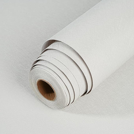 Peel and Stick Wallpaper Rice White Silk Wall Paper - 11.8 x 78.7 Inch Self Adhesive Wallpaper Peel and Stick, Easy to Paste Wall Contact Paper for Stand Liner, Table and Door Makeover Decor