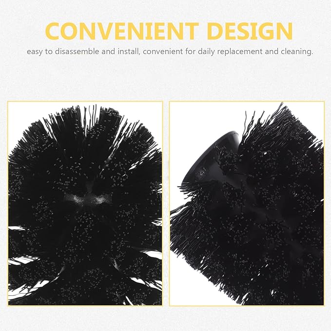 10pcs Heavy Duty Toilet Brush Heads Replacement Stiff Bristles Round Brush Heads 75x100mm for Bathroom and Toilet Bowl Cleaning