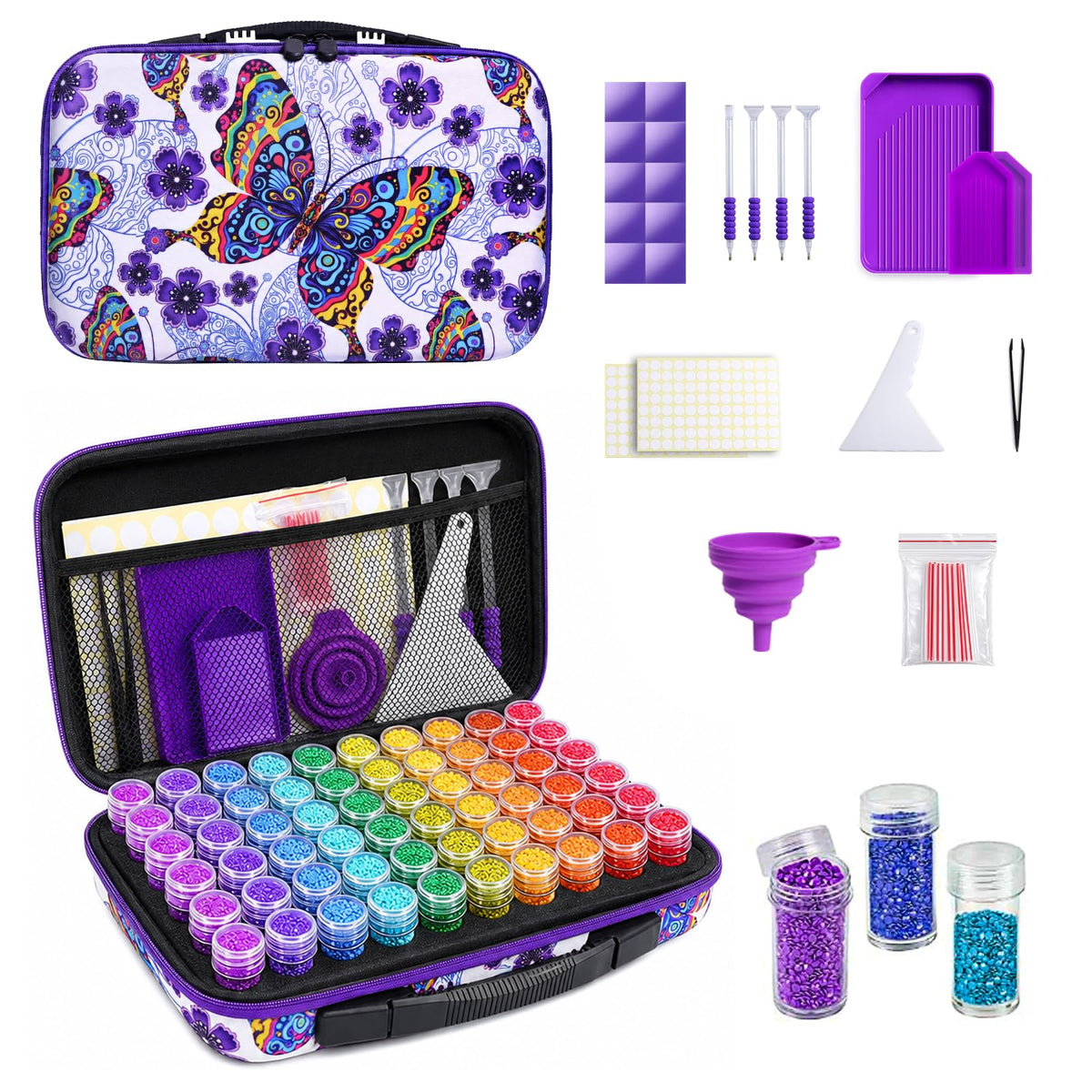 ZORETCO Diamond Painting Storage Case, 60 Slots Diamond - Image 1