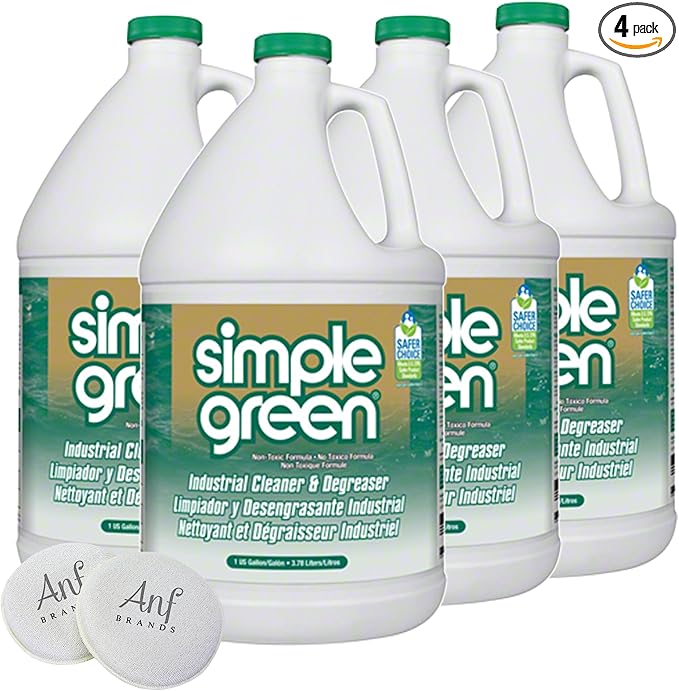 (4 Gallon) - Simple G's Industrial All-Purpose Degreaser/Cleaner and ANF Brands Sponge 13005