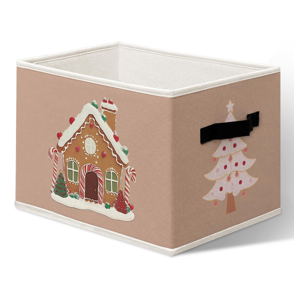 Christmas Gingerbread House Tree Storage Box Organizer Bins - Image 1