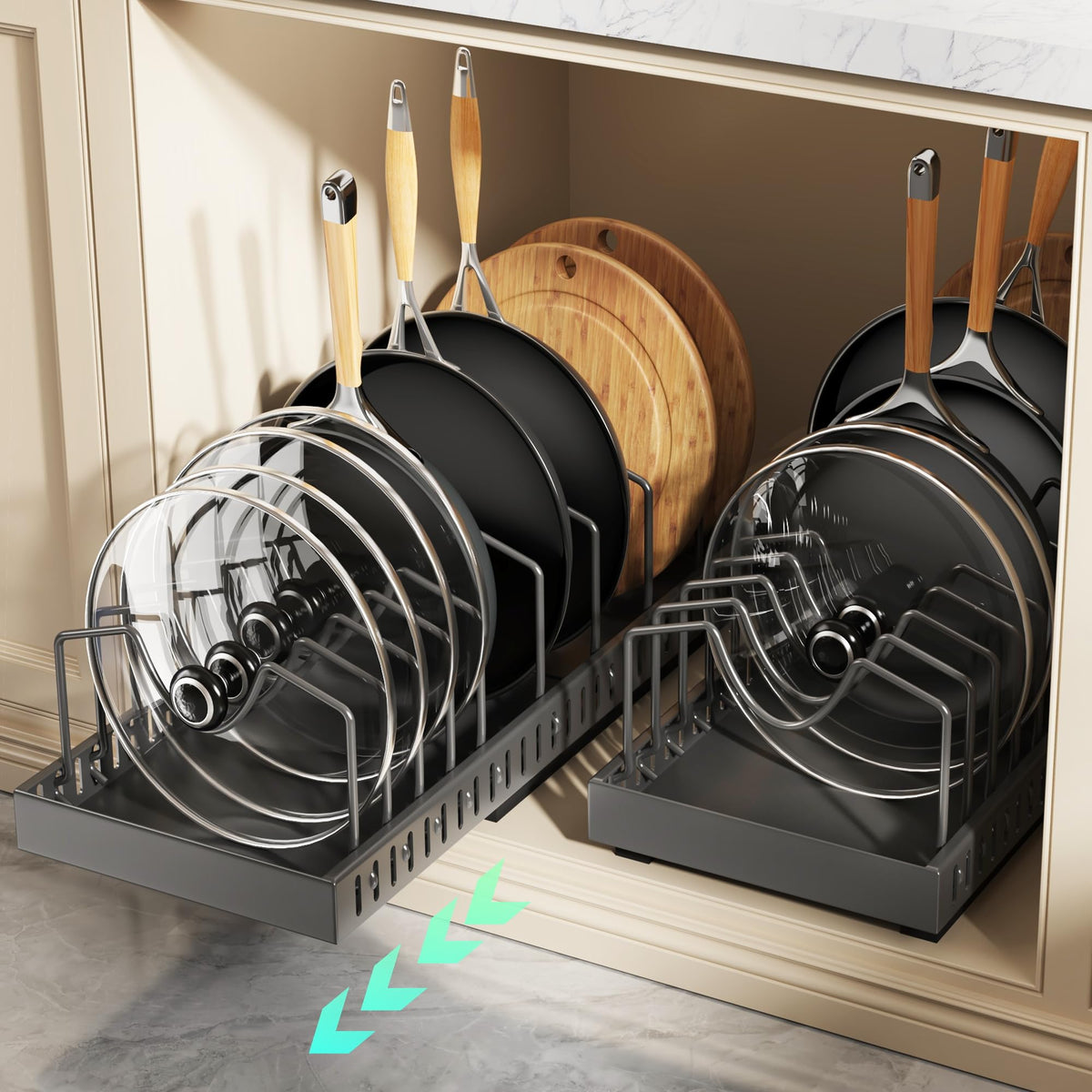 Pull Out Pots and Pans Organizer Under Cabinet - Image 1
