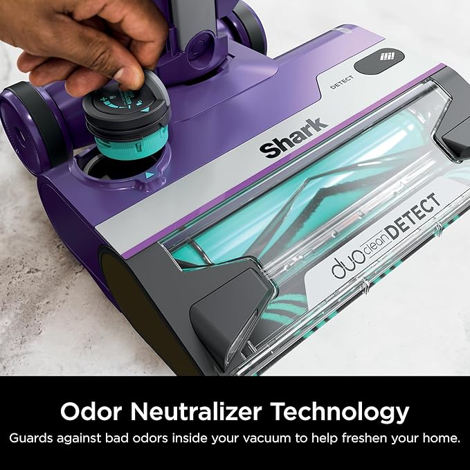 Shark POWERDETECT Ultra-Light Corded Stick Vacuum with DuoClean Technology, Self-Cleaning Brushroll for No Hair Wrap, Anti-Allergen Complete Seal, and Odor Neutralizer Technology, HZ4002