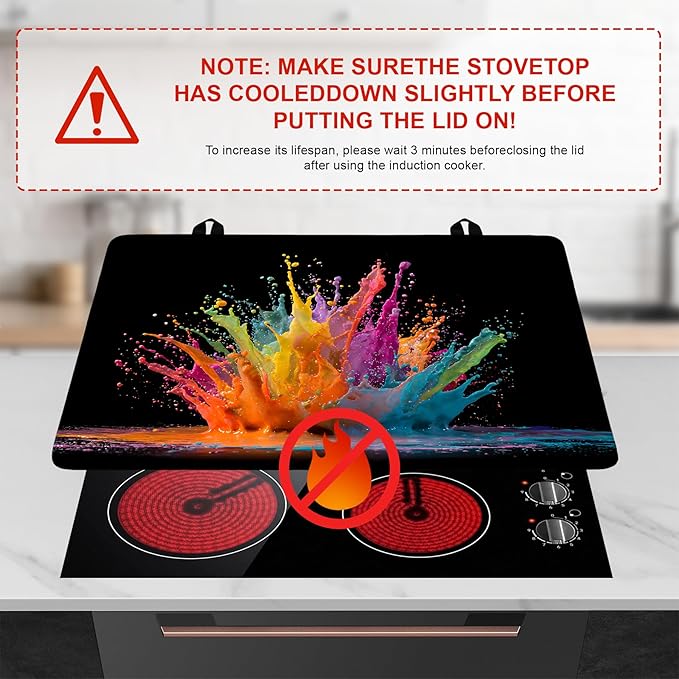 Stove Top Cover for Home Decoration Kitchen Pad Washable Cooktop Covers Countertop Stove Protector Mat for Home Kitchen Cooktops (colorful, 28"x20")