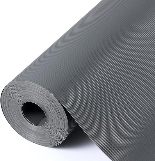 Shelf Liners for Kitchen Cabinets Drawer Liner Non Adhesive Cupboard Mat EVA Material Waterproof Refrigerator Mats Washable Fridge Liner for Cupboard and Desks Liner Gray 11.8 x 118 Inches