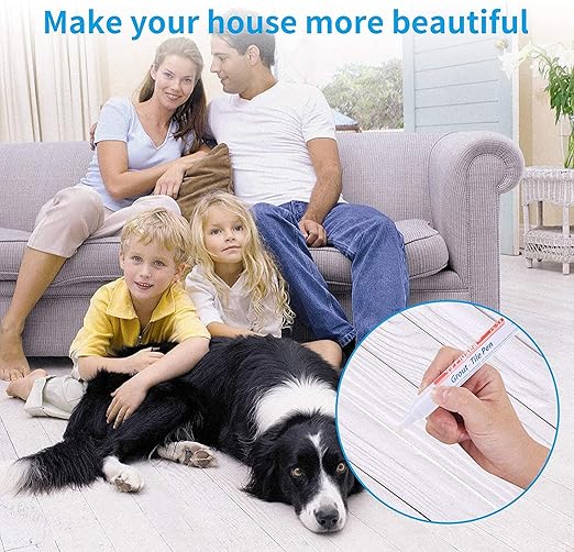10 Pieces Tile Pen Wall Grout Color Pen Tile Repair Pen Refill Wall Gap Grout Renew Marker for Tiles Floor Kitchen Bathroom(Silver)