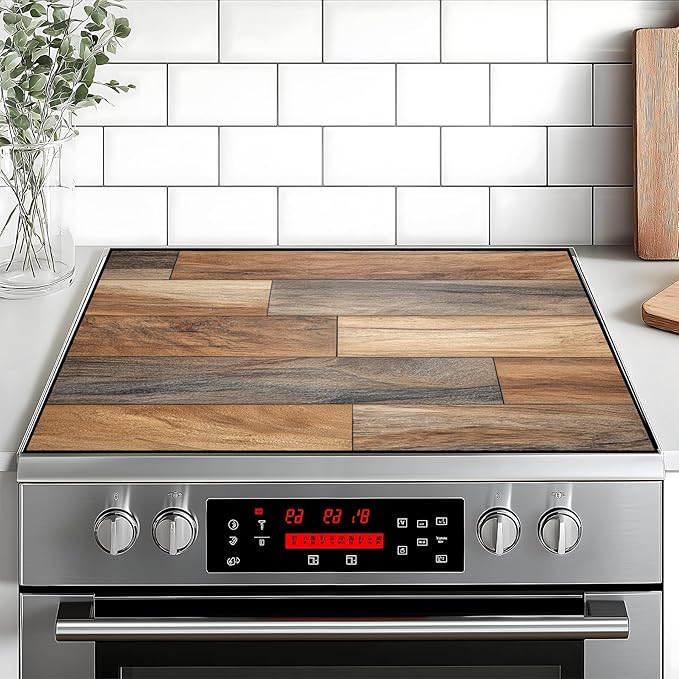 Stove Top Cover for Home Decoration Kitchen Pad Washable Cooktop Covers Countertop Stove Protector Mat for Home Kitchen Cooktops (brown, 28"x20")