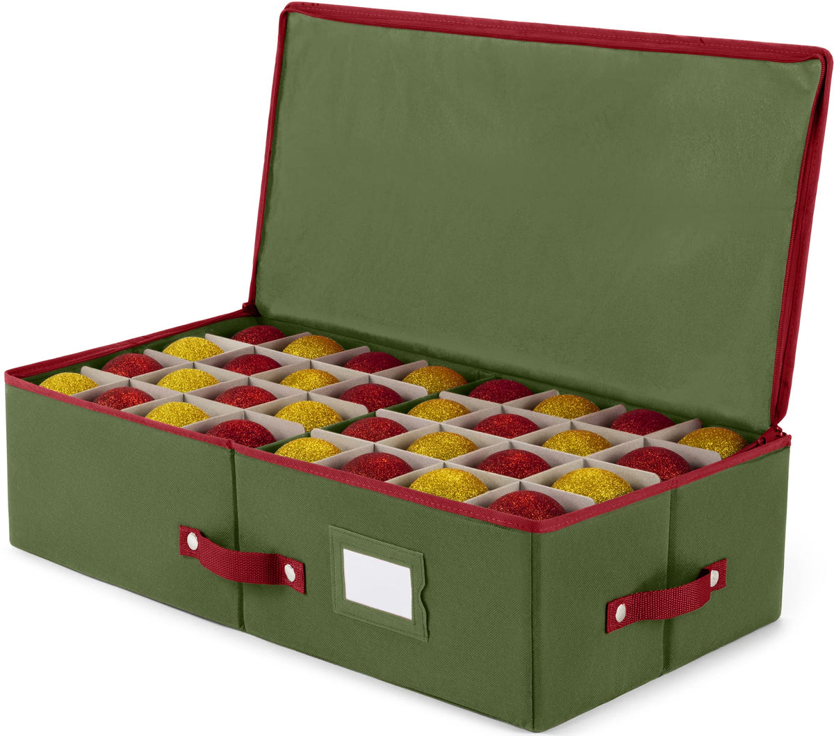 ZOBER Underbed Christmas Ornament Storage Box - Stores 64 - Image 1