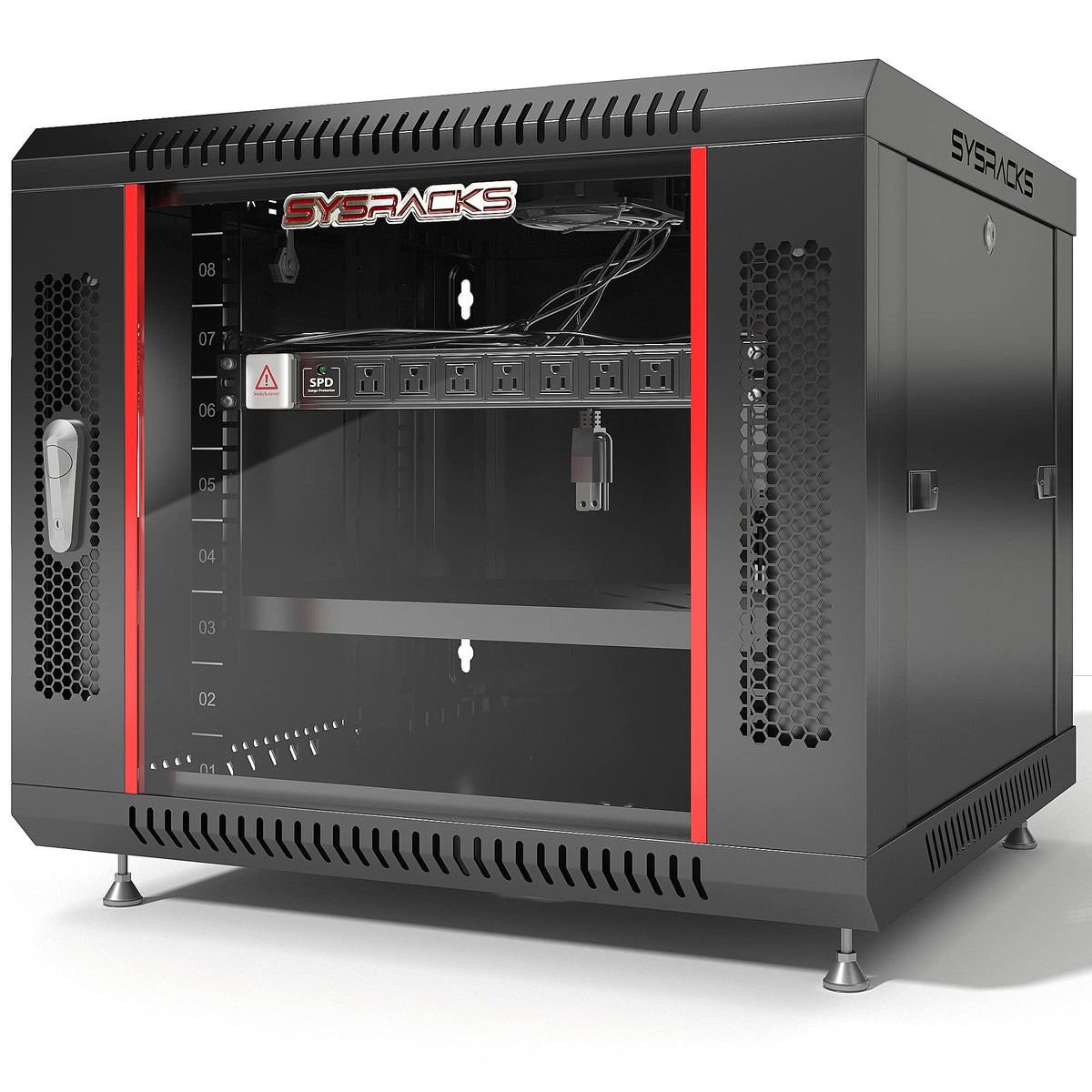 9U Wall Mount Server Rack Cabinet – 19" Network Rack Enclosure - Image 1