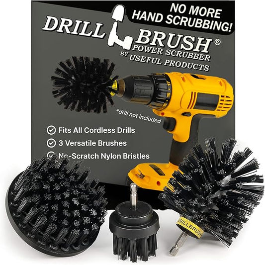 Cleaning Accessories Industrial Brushes - Baked on Food, Electric Smoker, Drill Brush Attachments for Stain and Rust Remover - BBQ Cleaning Kit Water Calcium Mineral | Electric Grill Brush for Drill