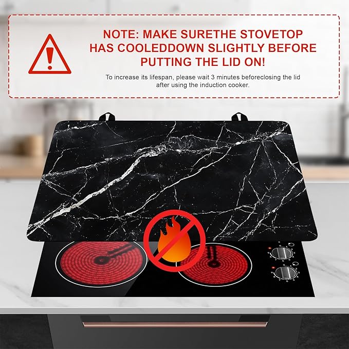 Stove Top Cover for Home Decoration Kitchen Pad Washable Cooktop Covers Countertop Stove Protector Mat for Home Kitchen Cooktops (black, 28"x20")