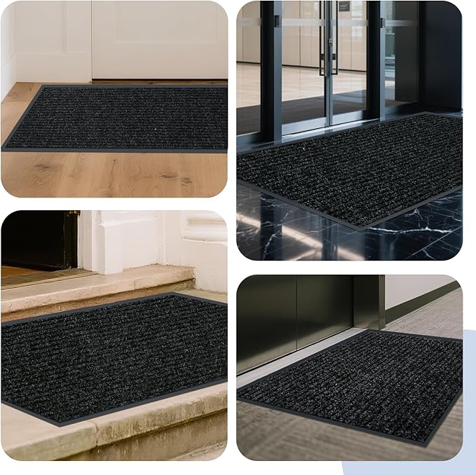 Front Door Mat Indoor Outdoor Entrance, 4ft x 13ft Non Slip Custom Size Outdoor Mat, Commercial Easy Clean Door Mat, Low-Profile Doormat Welcome Floor doormats, Resist Dirt for Front Door Patio Decor