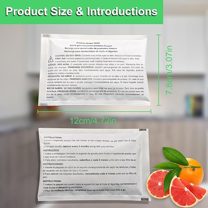 Refrigerator Produce Preserver Replacement for Frigidaire FRPAPKRF2PK FRPAPKRF Pure Air Produce Keeper (4)