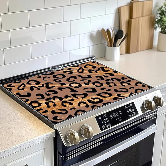 Decorative Electric Stove Top Covers, Heat Resistant Silicone Stove Cover Mat, Stove Top Protectors for Electric Flat Glass Stoves, Adds Extra Counter Space for Small Kitchens and Apartments