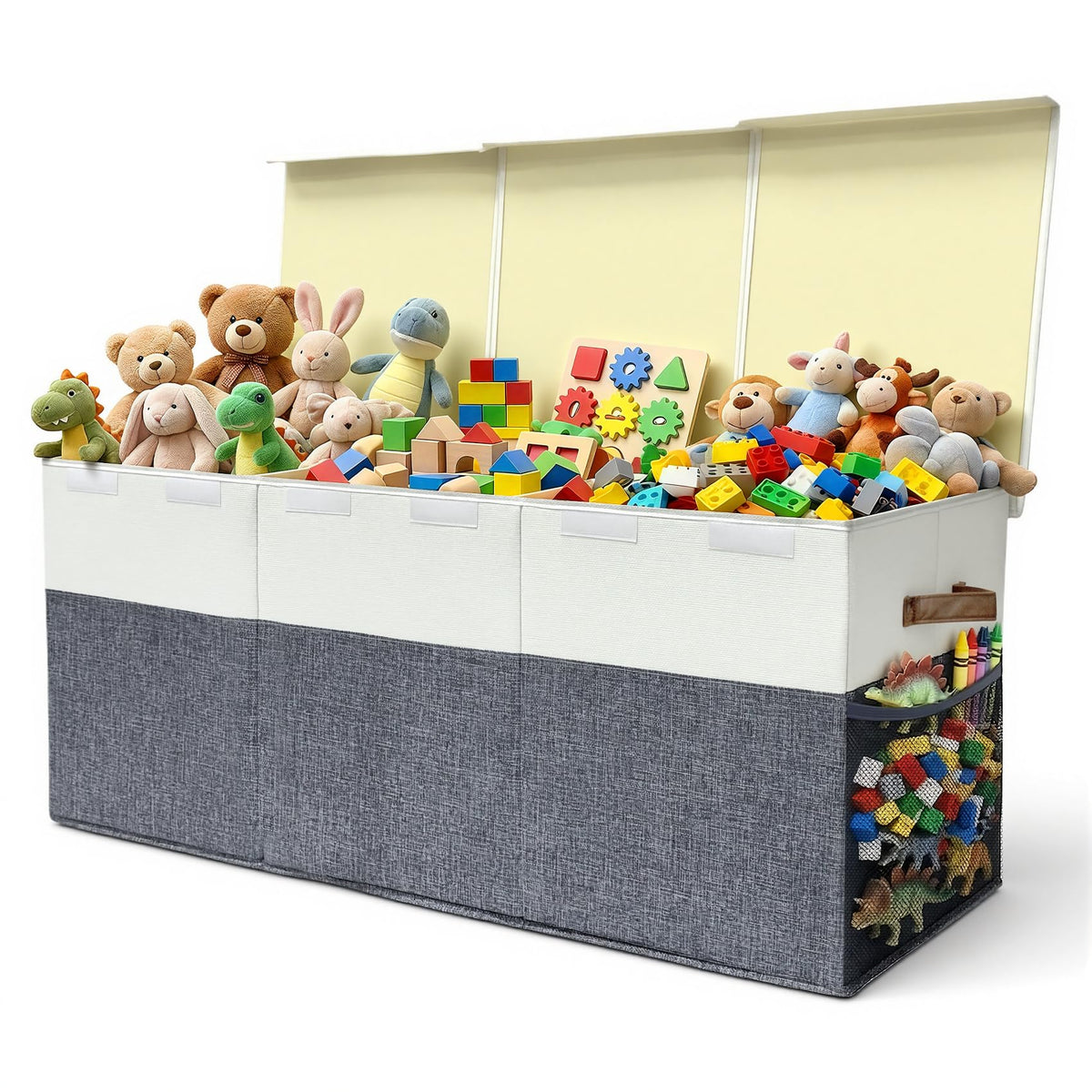 Extra Large 150L Toy Box with Lids, Collapsible Toy Chest Storage - Image 1