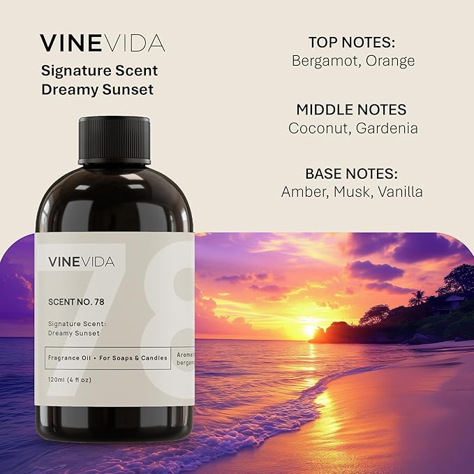 VINEVIDA [4oz] Scent No.78 Fragrance Oil for Candle & Soap Making - Made in USA Natural Candle Scents
