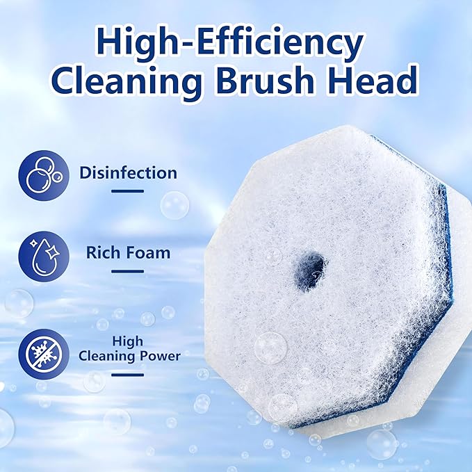 40 Count Toilet Wand Refills for Clorox, Disposable Toilet Brush Head with Rich Foaming, Extra Thick Triple-layer Refills, Strong Cleaning & Scrubbing Power, Disposable Toilet Cleaning System