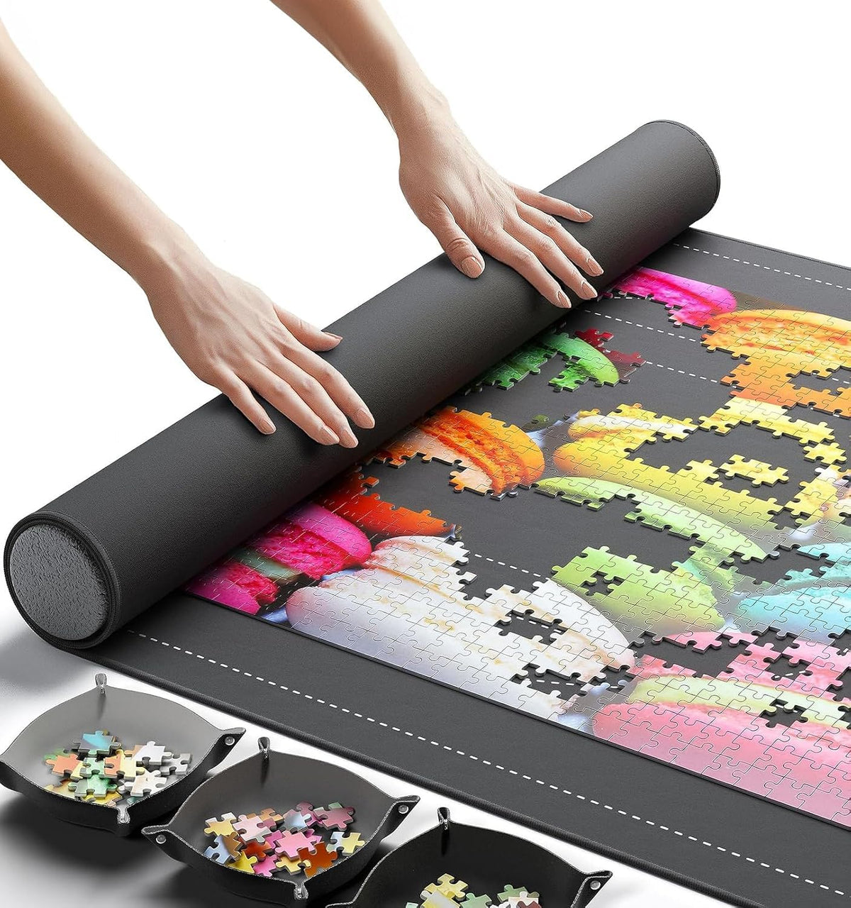The Original Newverest Jigsaw Puzzle Mat Roll Up, Saver - Image 1
