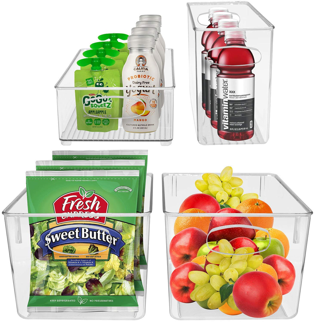 Sorbus Plastic Storage Bins Stackable Clear Pantry Organizer Box - Image 1
