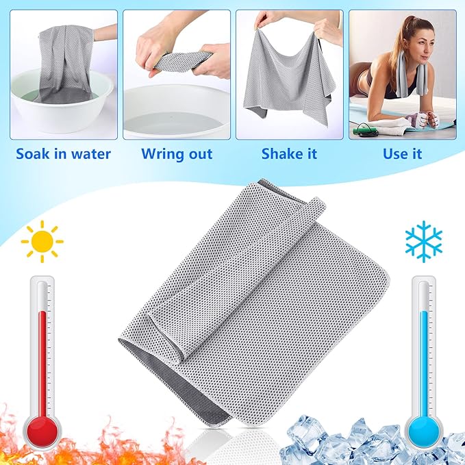 Shellwei 150 Pcs Cooling Towels Bulk 32 x 12 Inch Ice Towel Bulk Cooling Rag for Face and Neck Soft Breathable Microfiber Cloth Chilly Quick Cold for Gym Sport Golf Running Stay Cold (Multiple Colors)