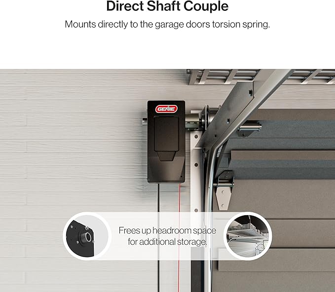Genie 6072H-O Residential Wall Mounted Garage Door Opener, Black