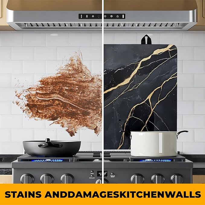 Stove Top Cover Flower Gas Stove Top Cover for Home Decoration Kitchen Pad Non-Stick Washable Cooktop Covers Countertop Protector Keep Stove Clean (Black, 28L"x20W")
