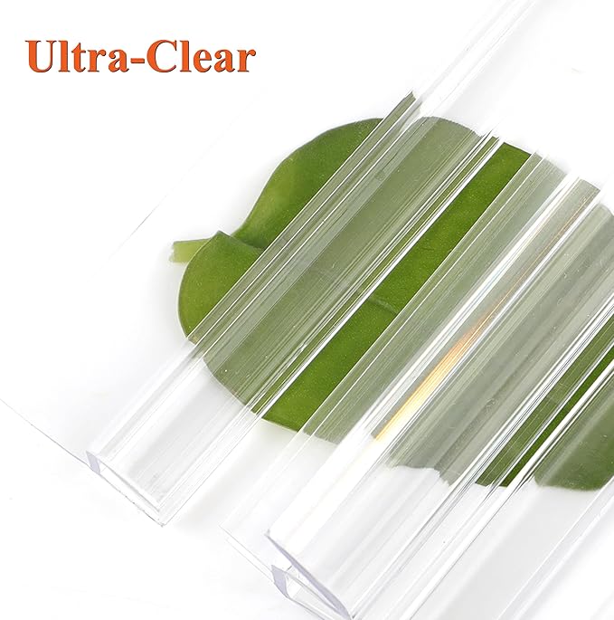 Frameless Shower Door Seal Strip 4 Pack x 39 Inch H for 1/2" Thick Glass Shower Door Side Seal Strip Bottom Seal Door Sweep Ultra Clear Polycarbonate, Stop Shower Leaks Create A Water Barrier