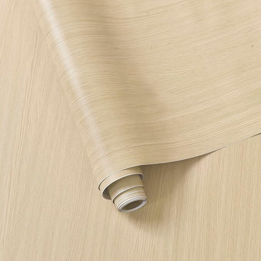 BOMENG White Oak Wood Contact Paper Peel and Stick Light Oak Wallpaper Countertops for Kitchen Beige Wood Wallpaper 16"x118" Faux Wood Grain Wall Paper for Cabinets Drawes Liner Walls Desk