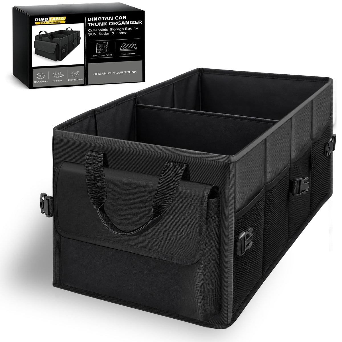 45L Trunk Organizer, Small Foldable Car Organizer for SUV - Image 1