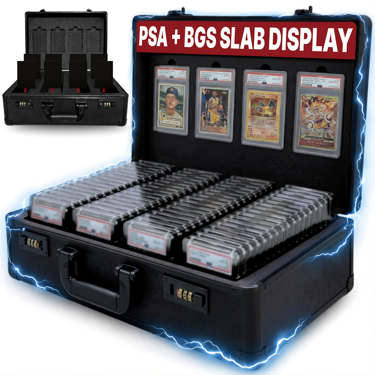 4-Row Graded Card Case - Graded Card Storage Box | Home Organization - Image 1
