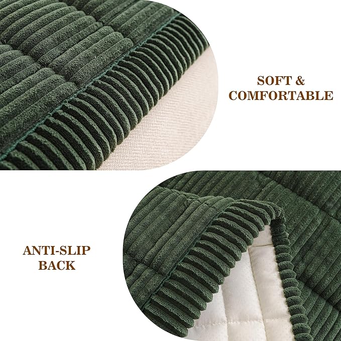 MEETSKY Couch Cover for 2 Cushion Couch Sofa, Non-Slip Couch Cover for Dog Washable Sofa Protector Pet Friendly Dog Mats for Couches Soft Furniture Covers, 27.6" x 70.9", Moss Green