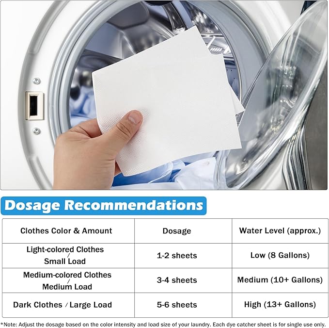 OWNFUN Color Catchers Sheet for Laundry Color Absorber Sheets Allow Mixed Washes Color Catcher Sheets for Clothes Quilts Washing Fragrance Free Color Grabbers Laundry Sheet