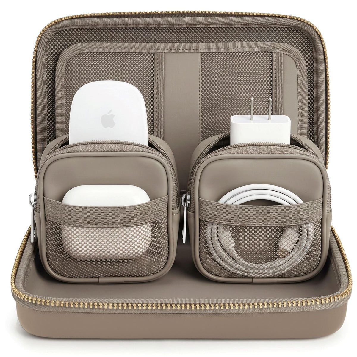 Mid-Size Tech Organizer with Removable Pouches – Hard Shell - Image 1