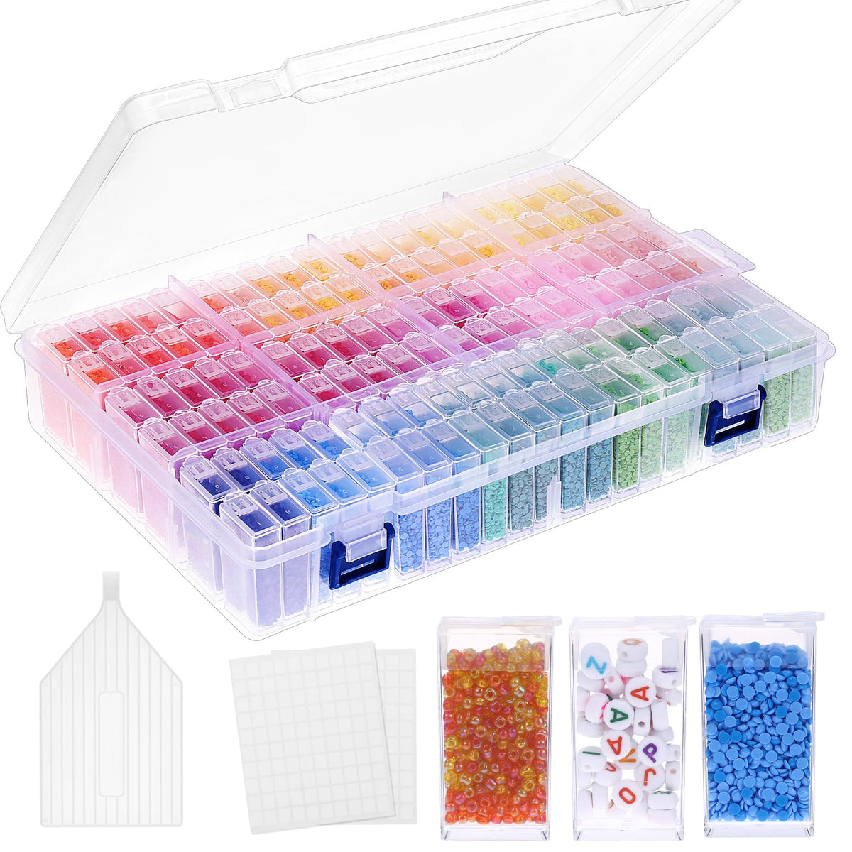 SGHUO Diamond Painting Storage Container 120 Slots Bead - Image 1