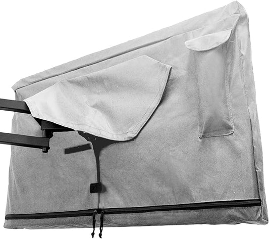 Bozzcovers Outdoor TV Cover 55 inch - with Zipper, Weatherproof, Waterproof 360 Degrees Protection, Soft Non Scratch Interior - Gray