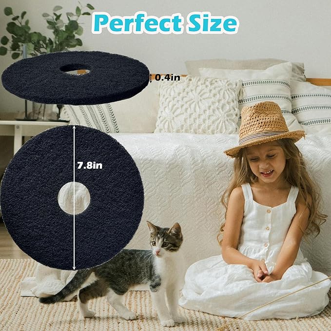 Cat Litter Box Replacement Filters for Hidden Litter Box Cat, Activated Charcoal Filters Replacement to Absorb Odors and Litter Box Deodorizer for Hidden Enclosure Litter (6 Pack)